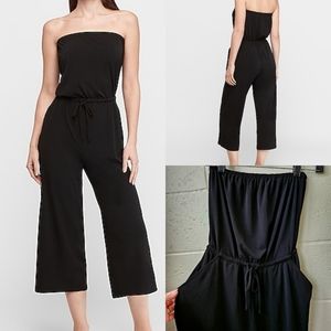 Express Strapless Drawstring Culotte Jumpsuit